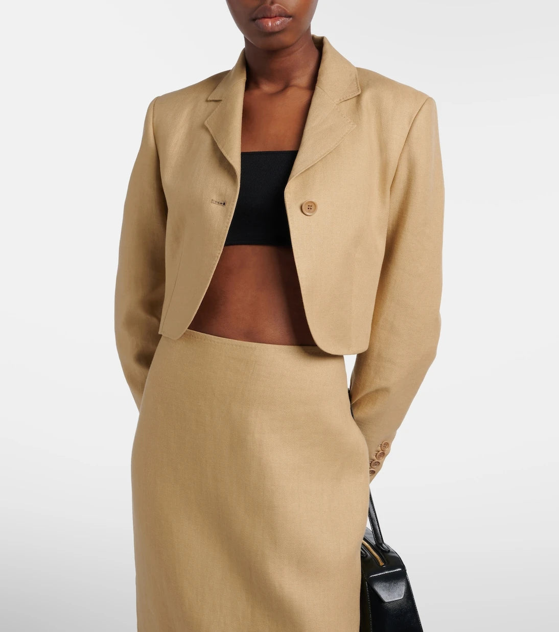 Max Mara - Buono cropped linen blazer