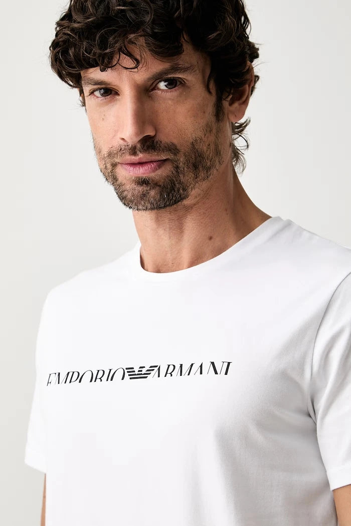 Emporio Armani Underwear pamuklu elastanlı erkek ev tişörtü