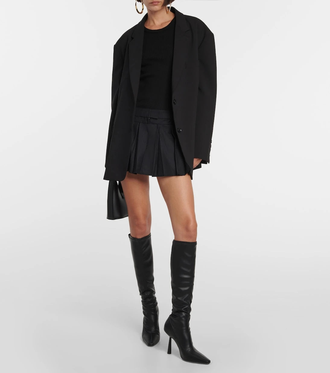 Aya Muse - Myca pleated wool miniskirt