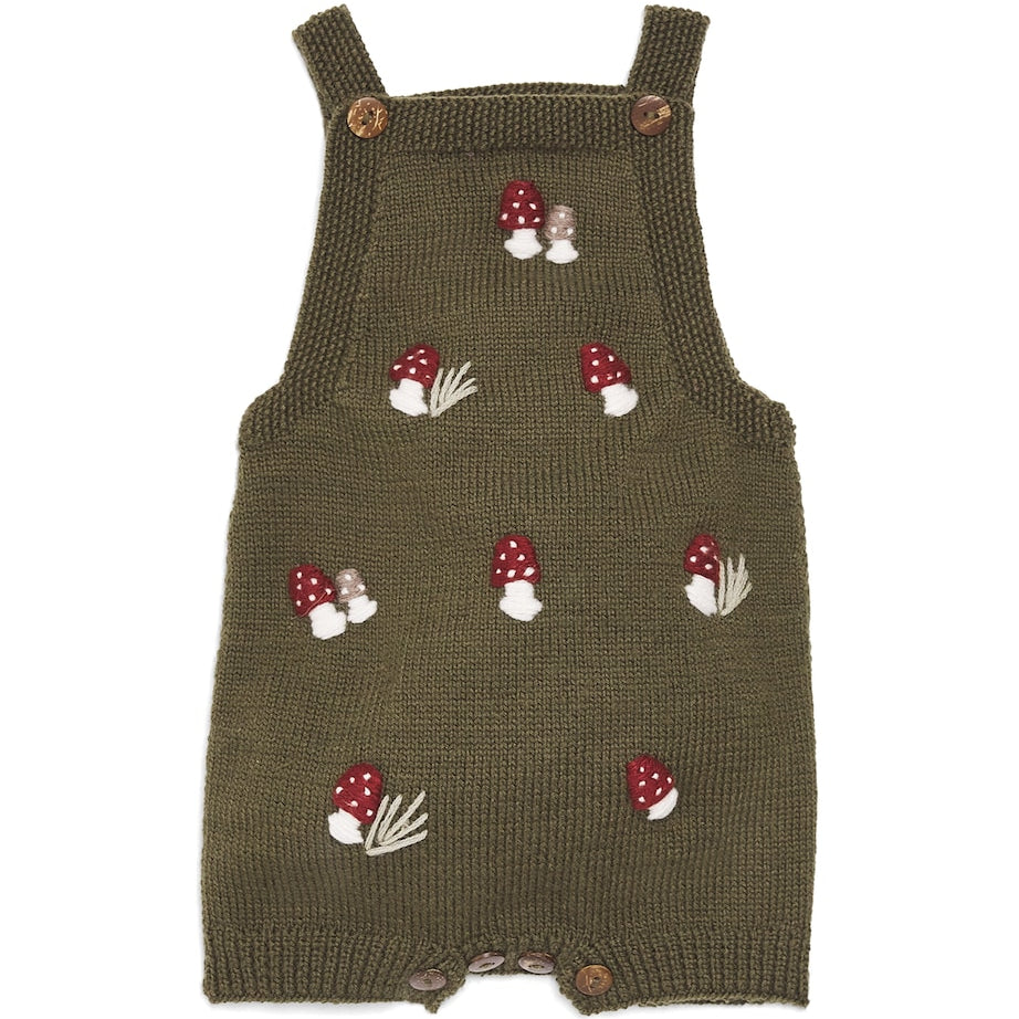 Shirley Bredal Merino Wool Mushroom Playsuit (0-36 Months)