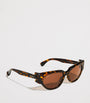 Brown Tortoiseshell Oval Sunglasses