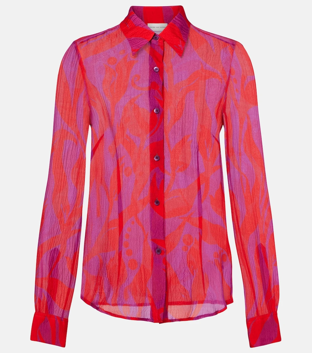 Dries Van Noten - Cloudy printed silk shirt