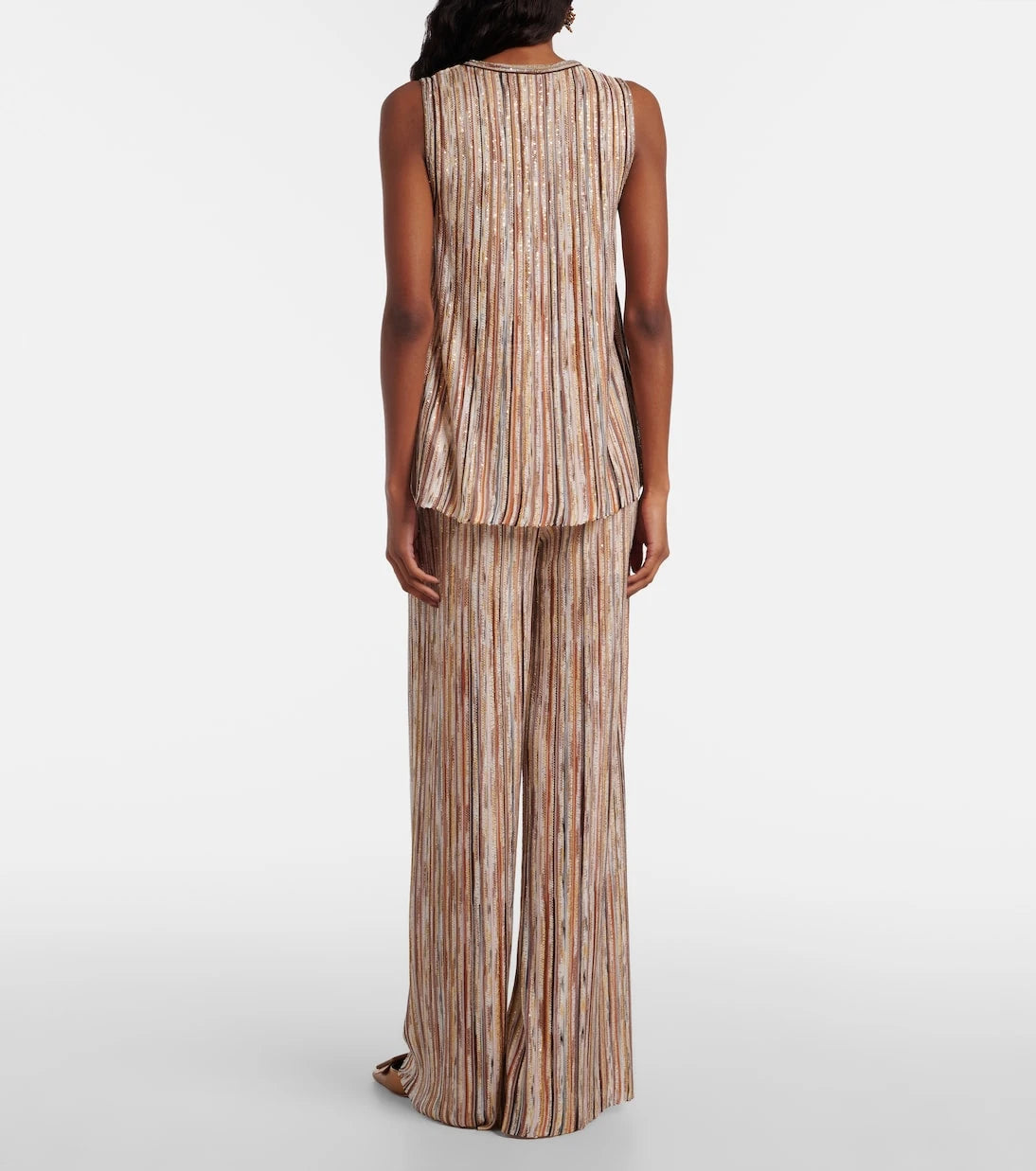 Missoni - Sequined striped wide-leg pants