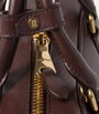 Brown Leather Arcadie Top-Handle Bag