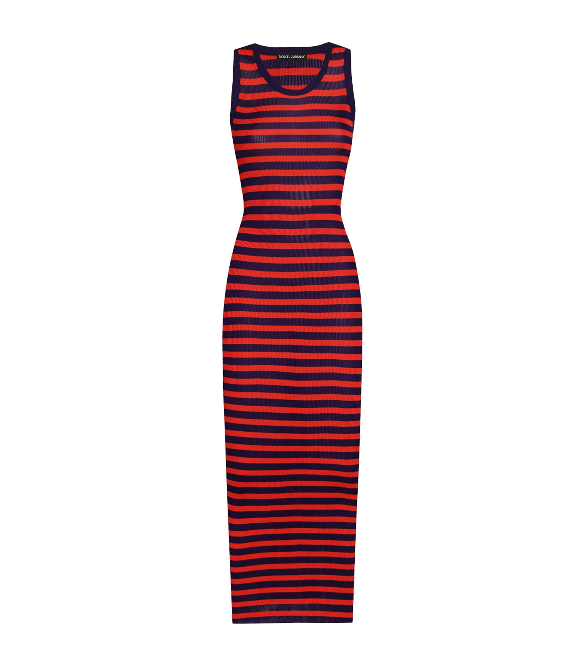 Multi Rib-Knit Stripe Maxi Dress