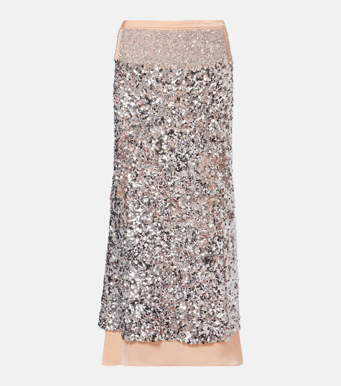 Rabanne - Sequined jersey midi skirt