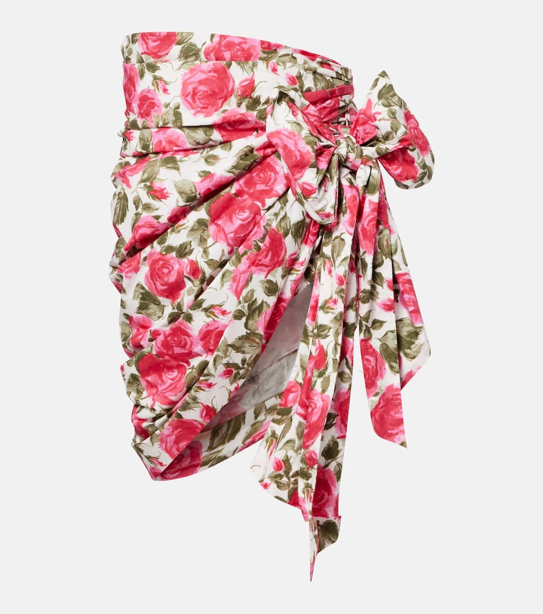 Chloé - Floral bow-detail cotton miniskirt