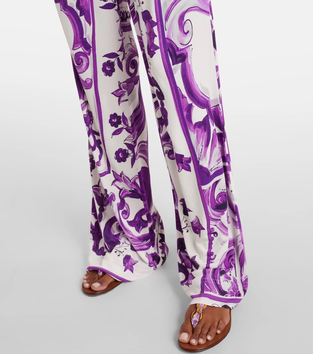 Dolce&Gabbana - Majolica wide-leg pants
