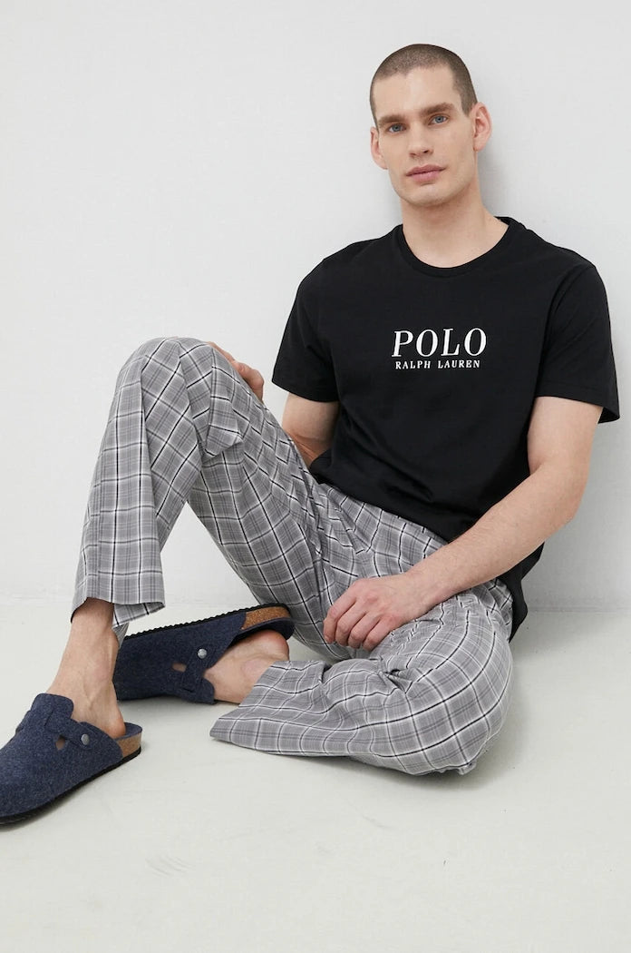 Kısa Kollu Pamuklu Pijama Üstü Polo Ralph Lauren