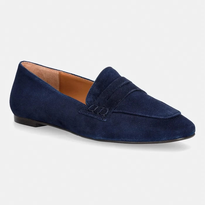 Billi Bi мокасини дамски от велур Blue suede
