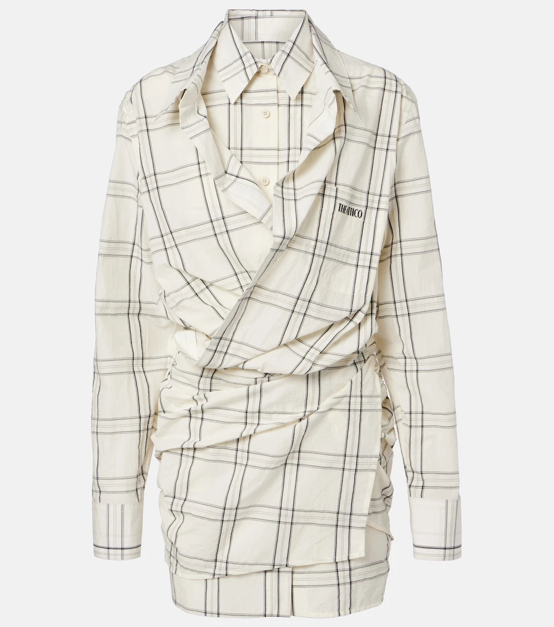 The Attico - Checked cotton minidress