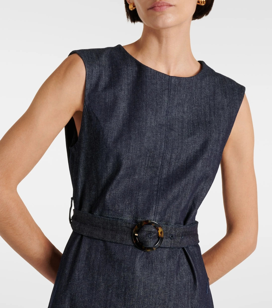 'S Max Mara - Cotton-blend denim shift dress