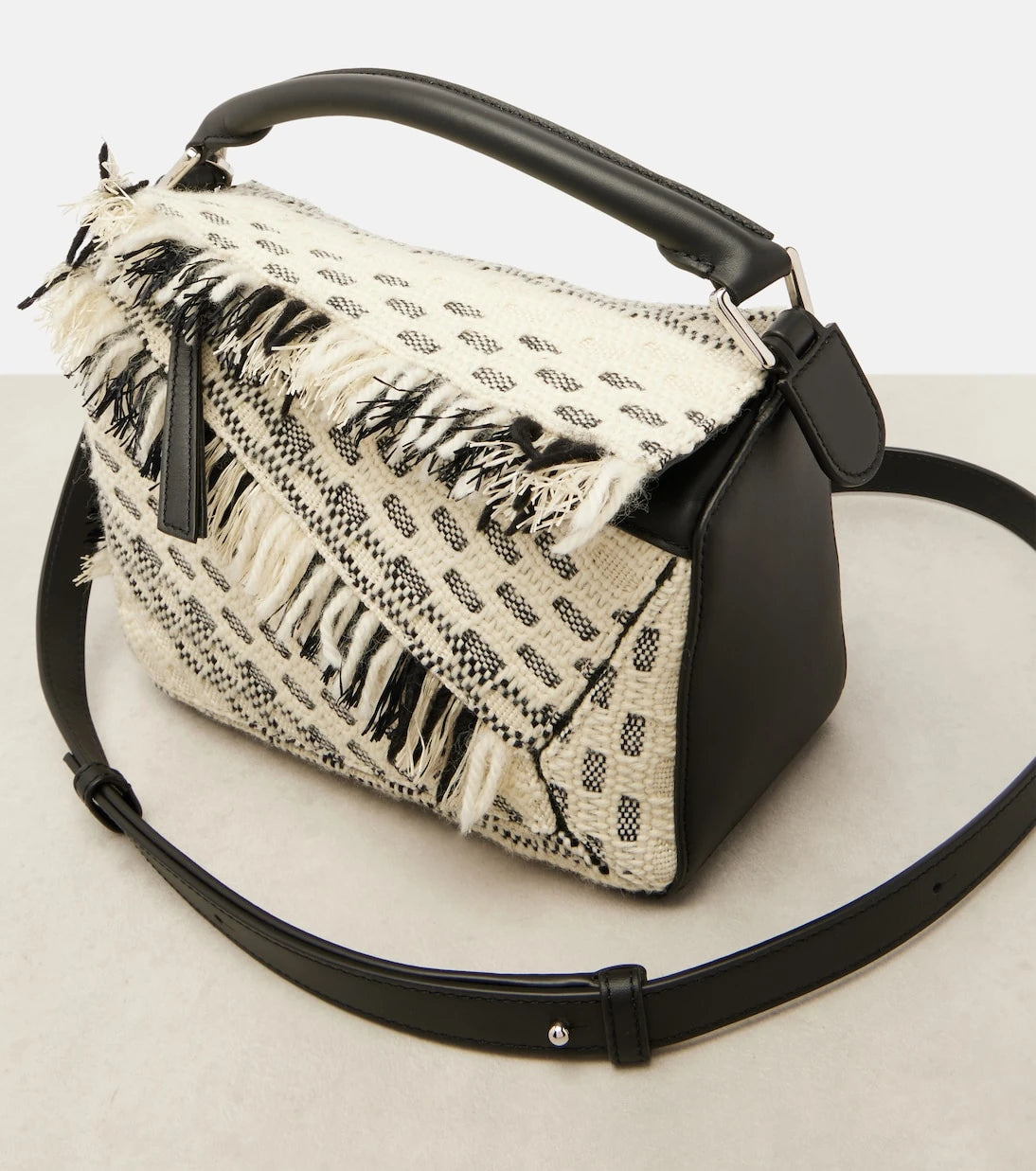 Loewe - x Albers Puzzle Small fringed tote bag