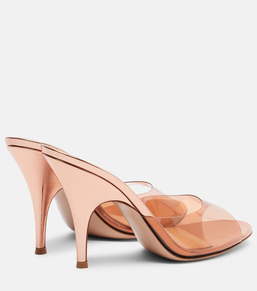 Gianvito Rossi - Sofia leather-trimmed PVC mules