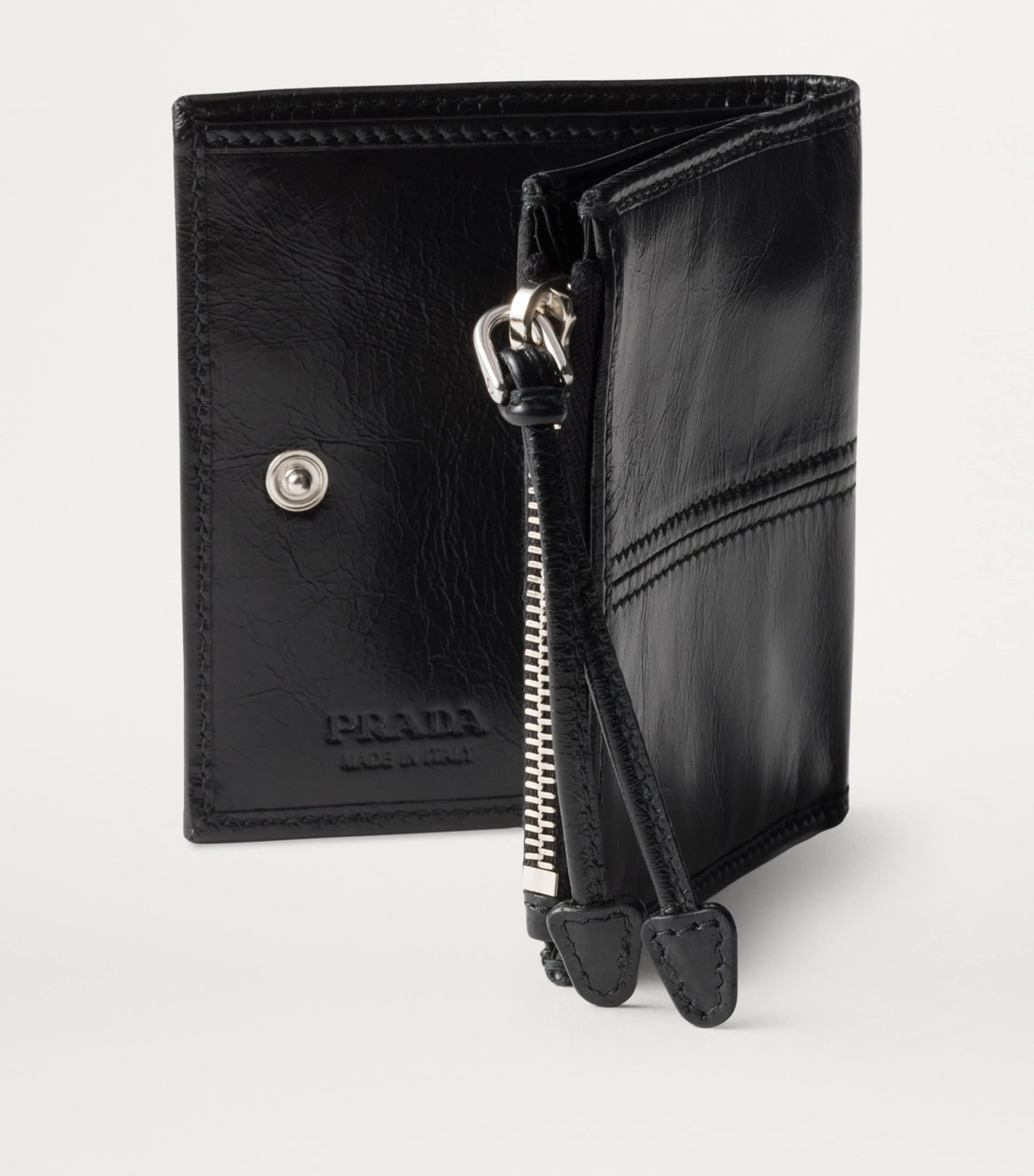 Small Leather Press-Stud Wallet