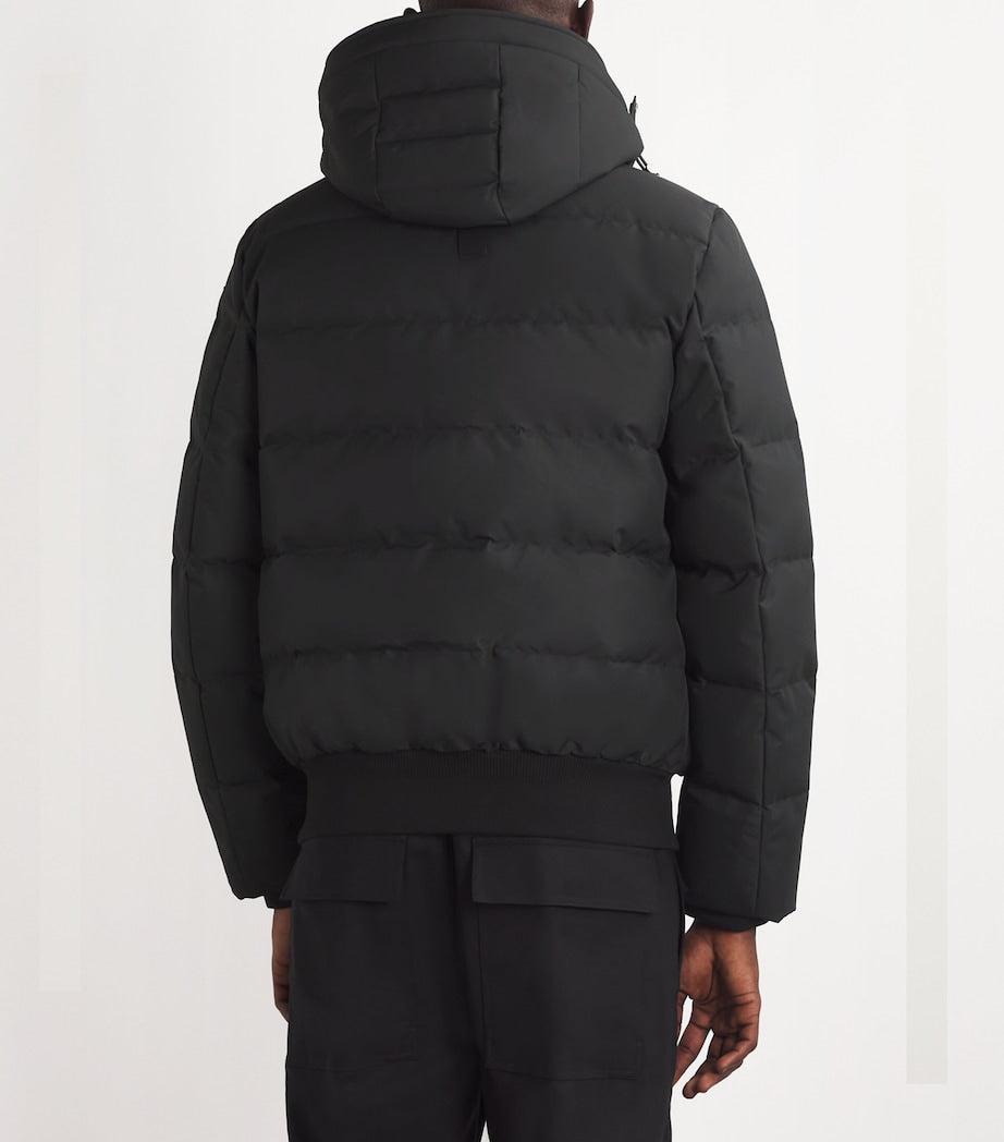 Moose Knuckles Black Down Cloud Bomber Puffer Jacket