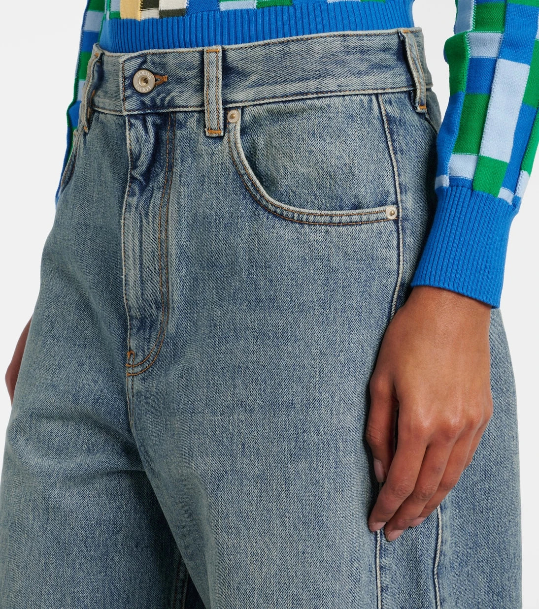 Loewe - Anagram barrel-leg jeans