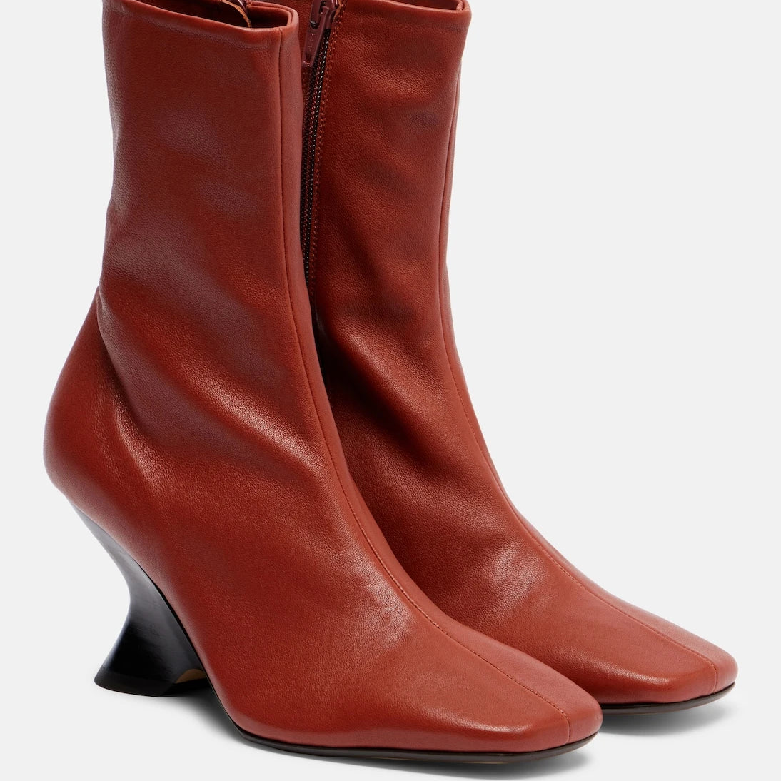 Dries Van Noten - 75 leather ankle boots