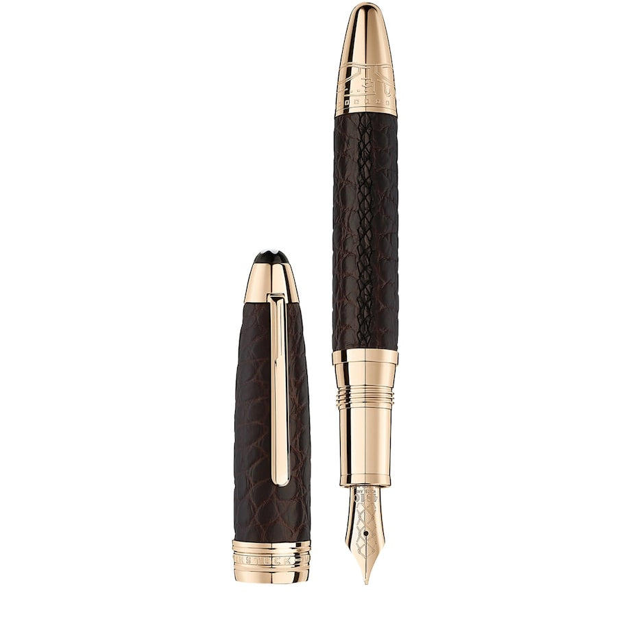 Montblanc Platinum-Plated Leather Meisterstuck Fountain Pen