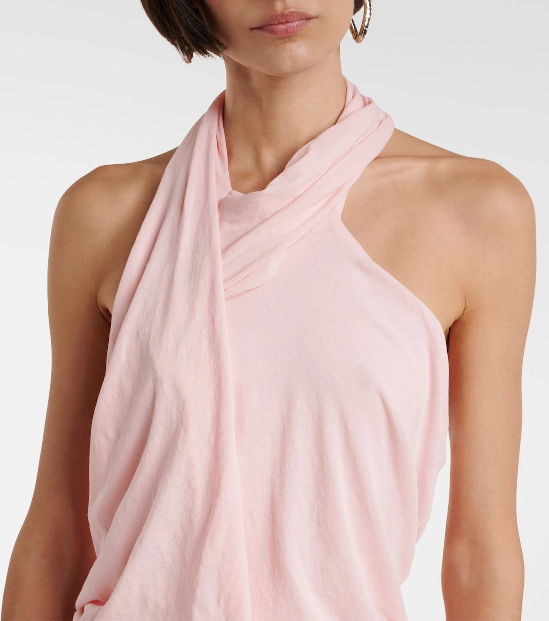 Entire Studios - Draped cotton-blend jersey minidress