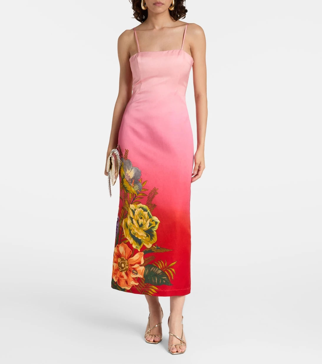 Alémais - Inez ombré linen-blend midi dress