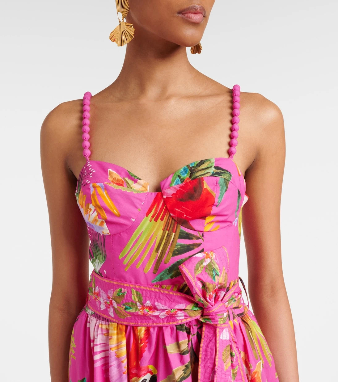Farm Rio - Printed cotton midi dress