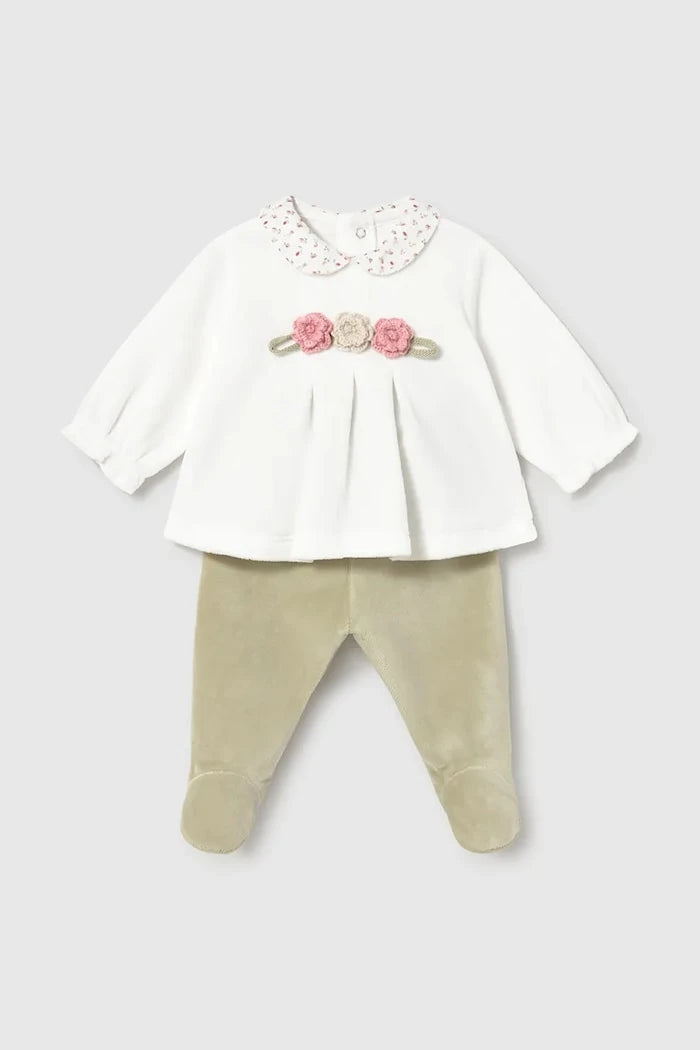 Mayoral Newborn комплект за бебе от кадифе