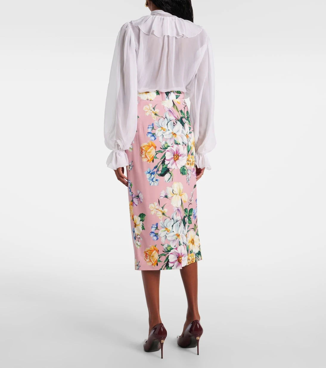 Dolce&Gabbana - Floral silk-blend pencil skirt