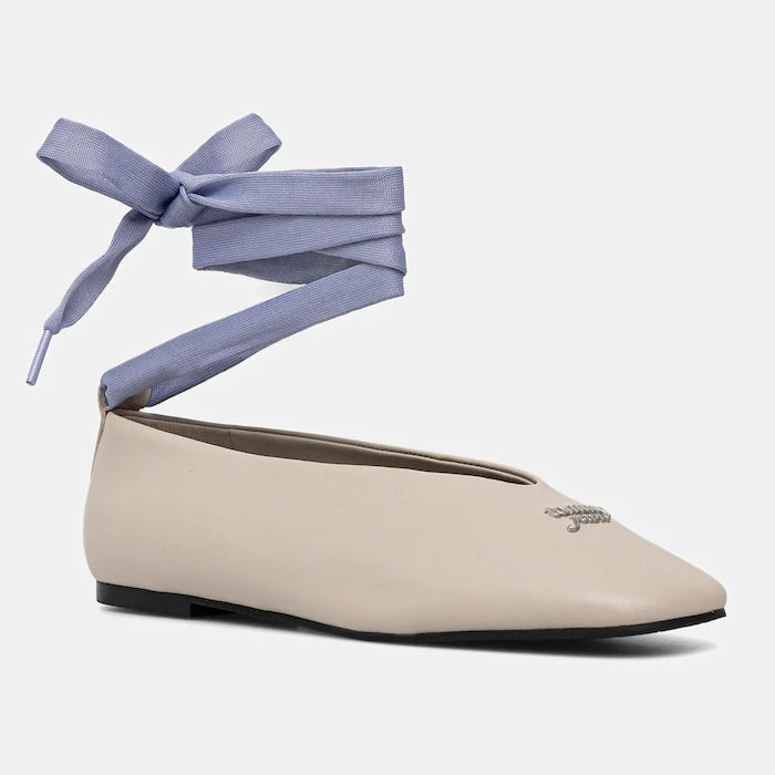 Tommy Hilfiger TJW BALLERINA WITH LACES Deri Balerin