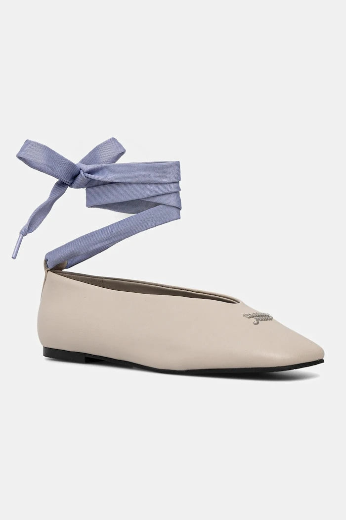 Tommy Hilfiger TJW BALLERINA WITH LACES Deri Balerin