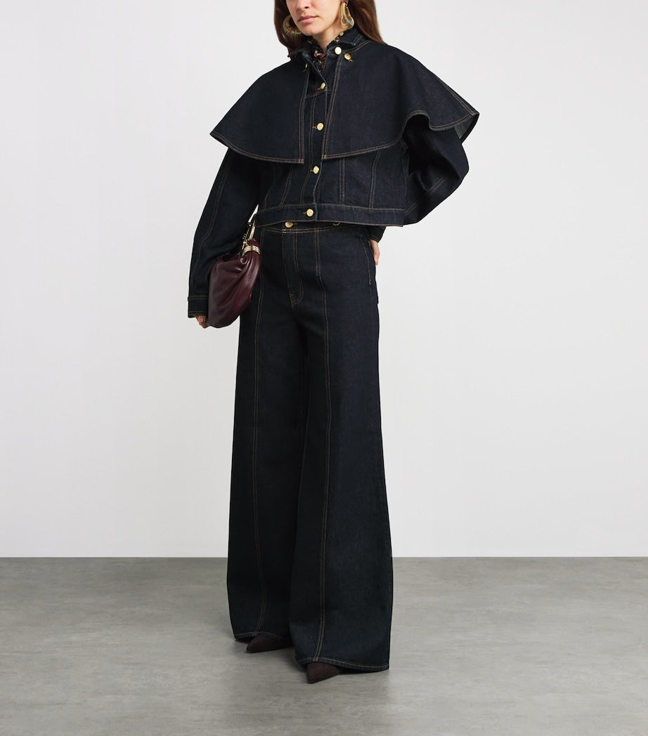 The Agata Denim Cape Jacket TIGRIS