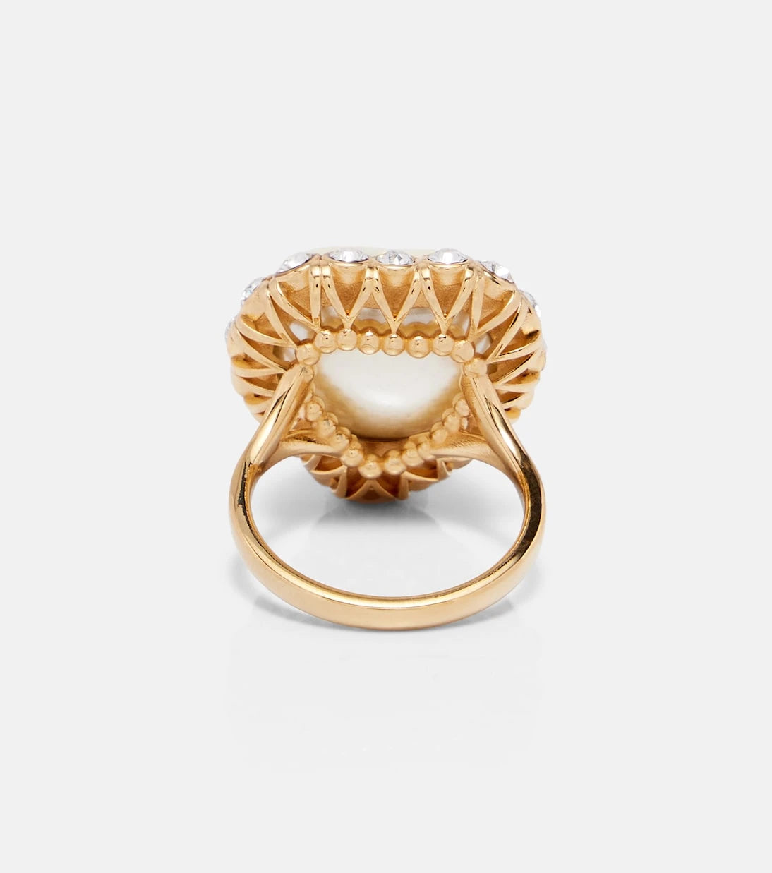 Valentino - VLogo faux pearl-embellished ring