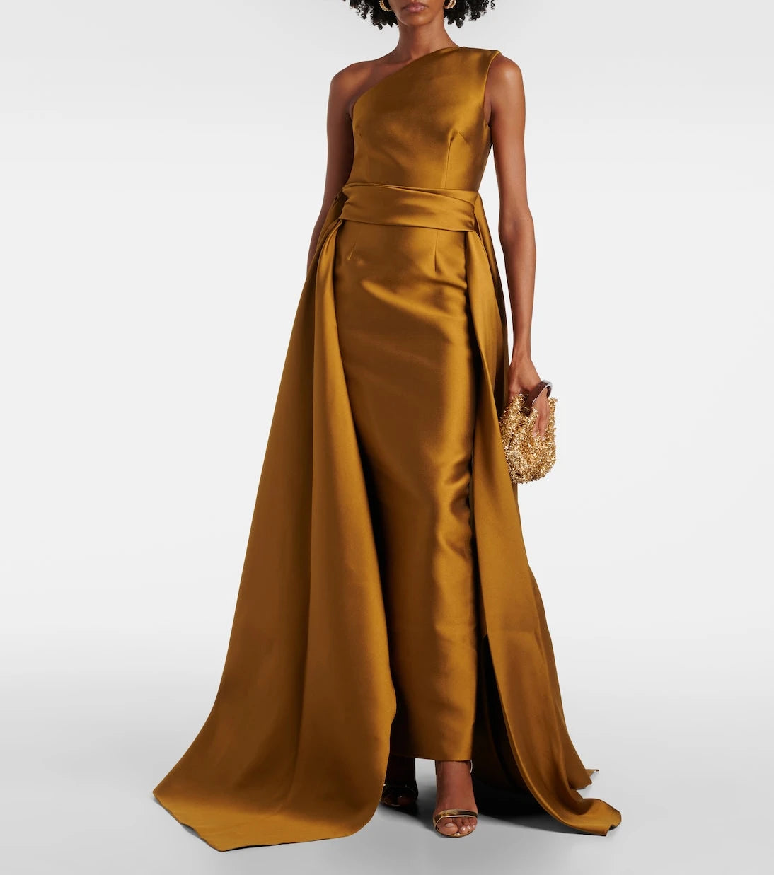 Solace London - Charo one-shoulder twill gown