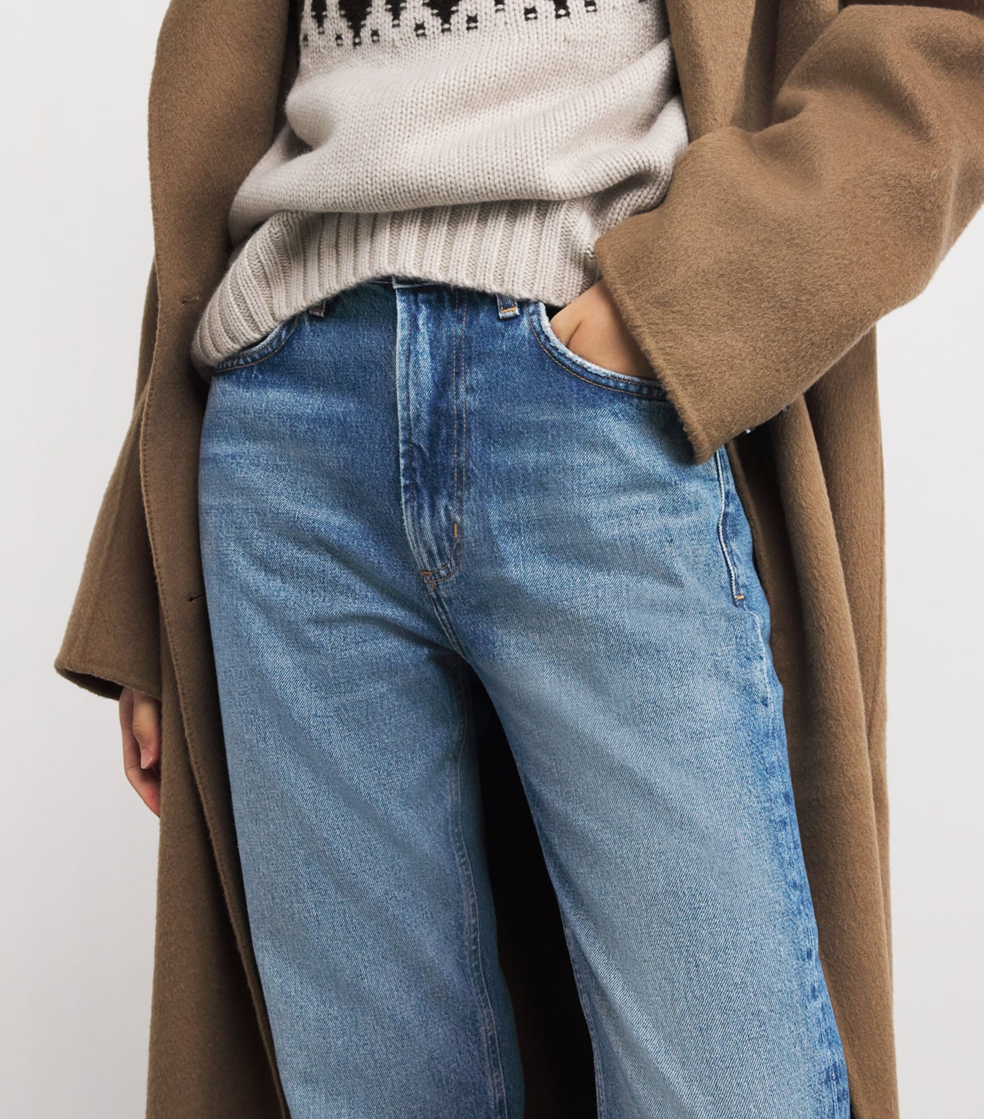 Citizens of Humanity Blue High-Waist Zurie Straight Jeans