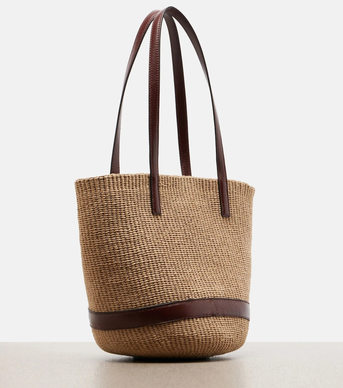 Chloé - Medium leather-trimmed basket bag