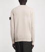Beige Lambswool-Blend Sweater