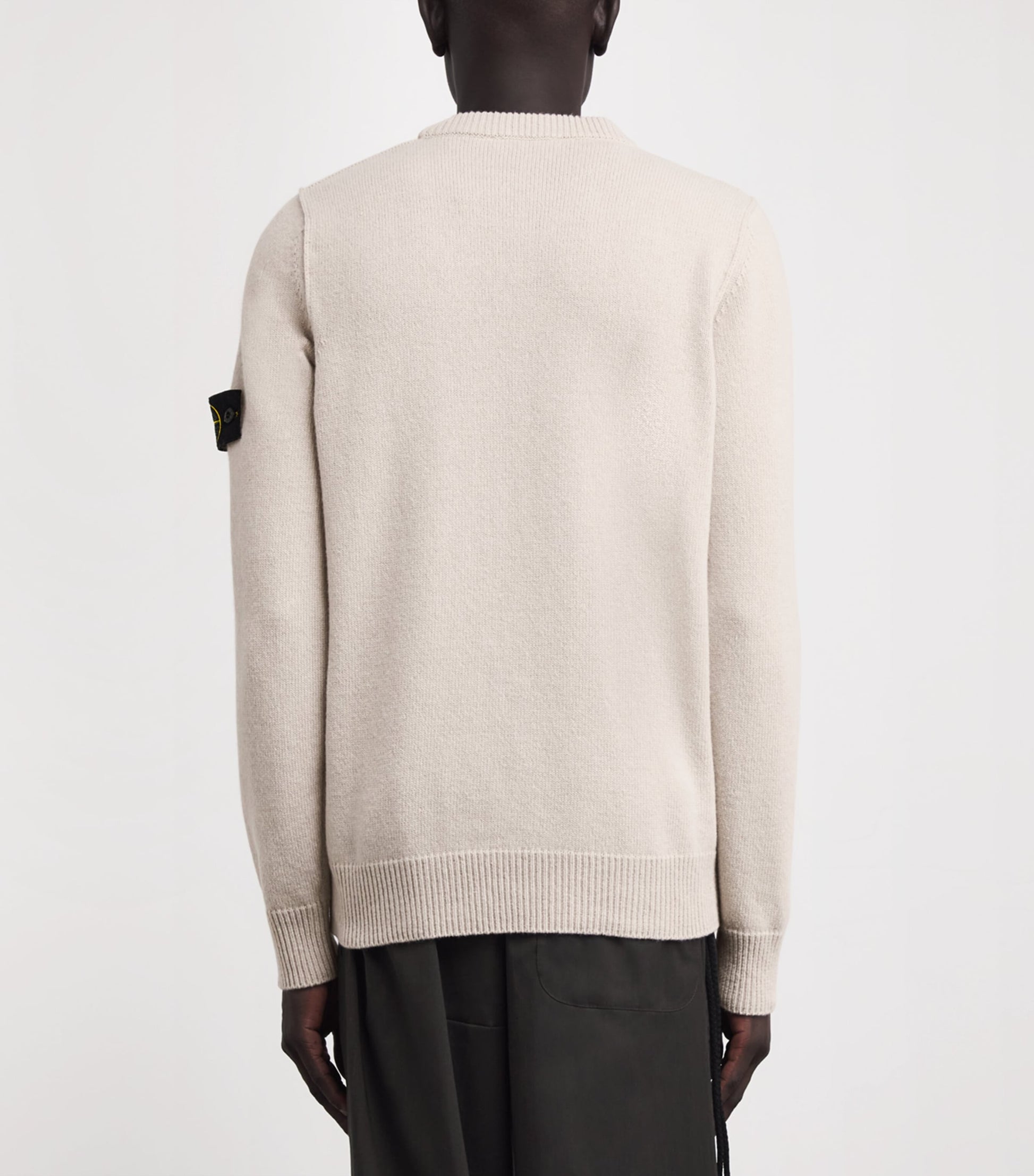 Beige Lambswool-Blend Sweater