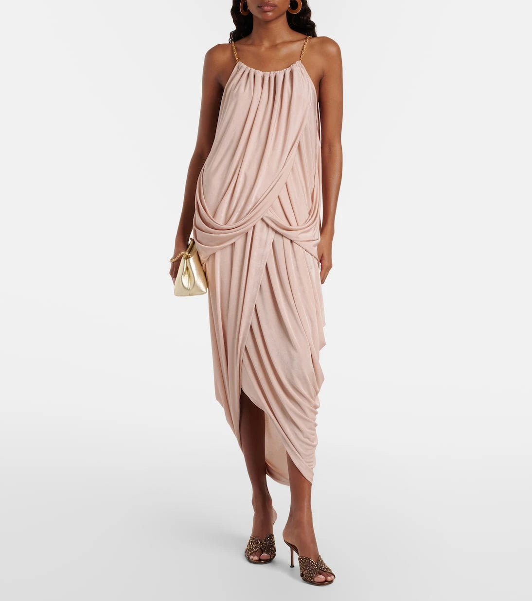 Xu Zhi - Asymmetric draped midi skirt