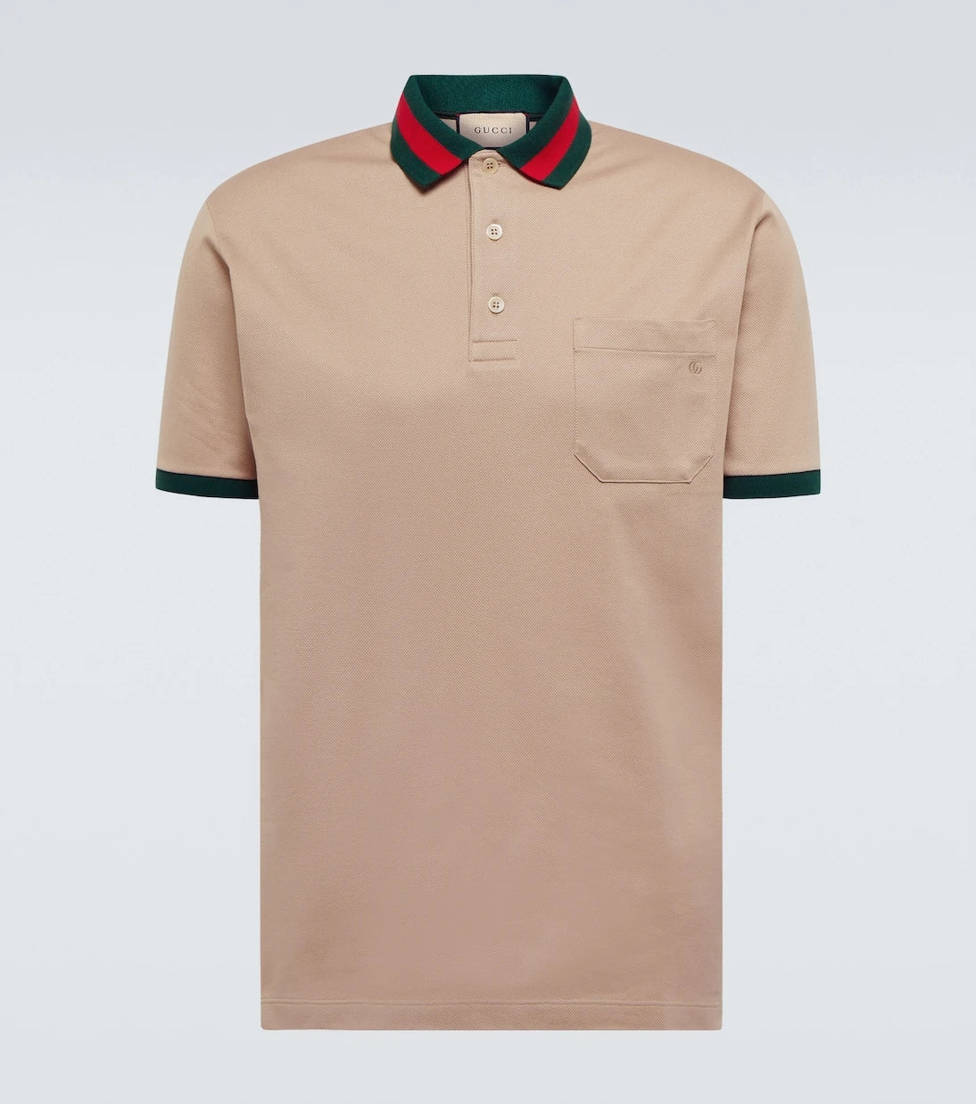 Gucci - قميص بولو بيكيه بياقة ويب