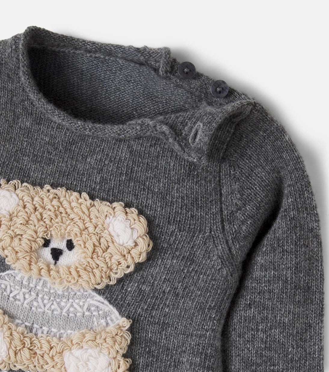 Il Gufo - Baby embroidered virgin wool onesie