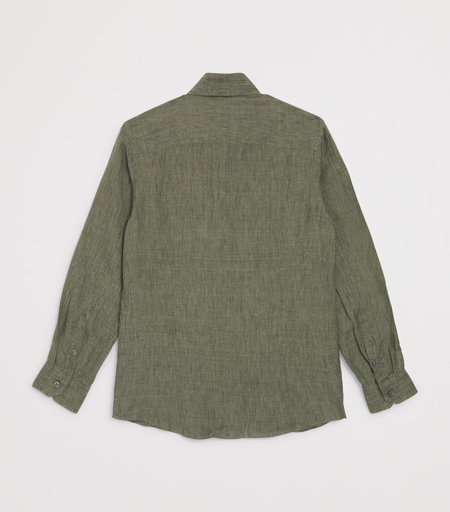 Stefano Ricci Kids Linen Embroidered Shirt (8-16 Years)