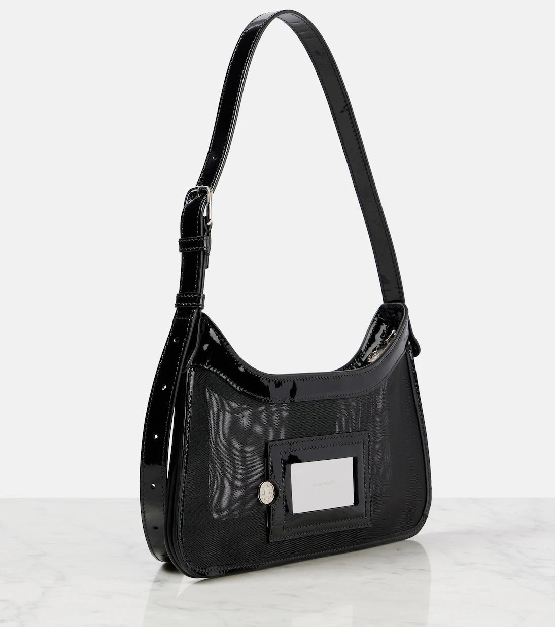 Acne Studios - Platt leather-trimmed mesh shoulder bag