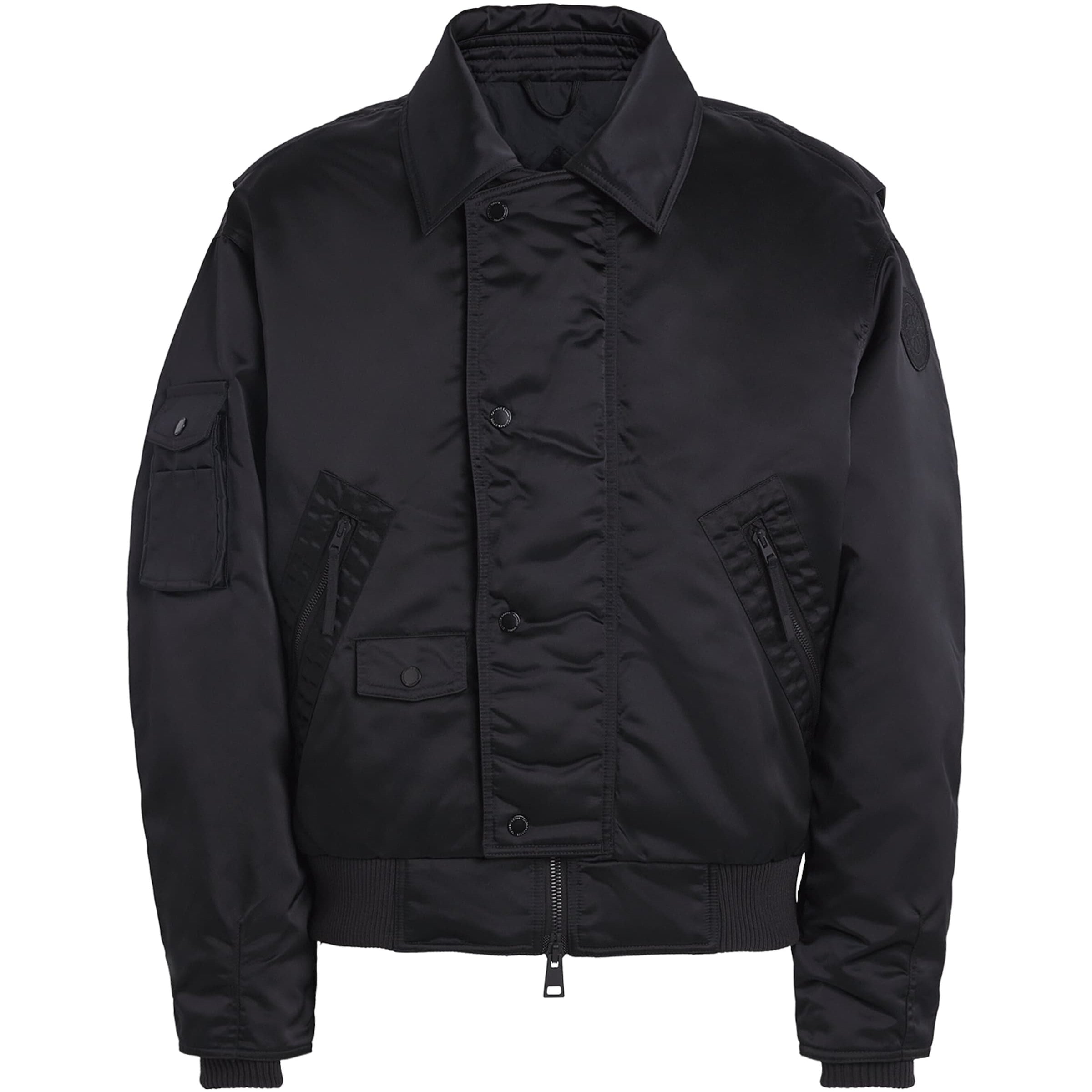Black Down Seguin Aviator Bomber Jacket