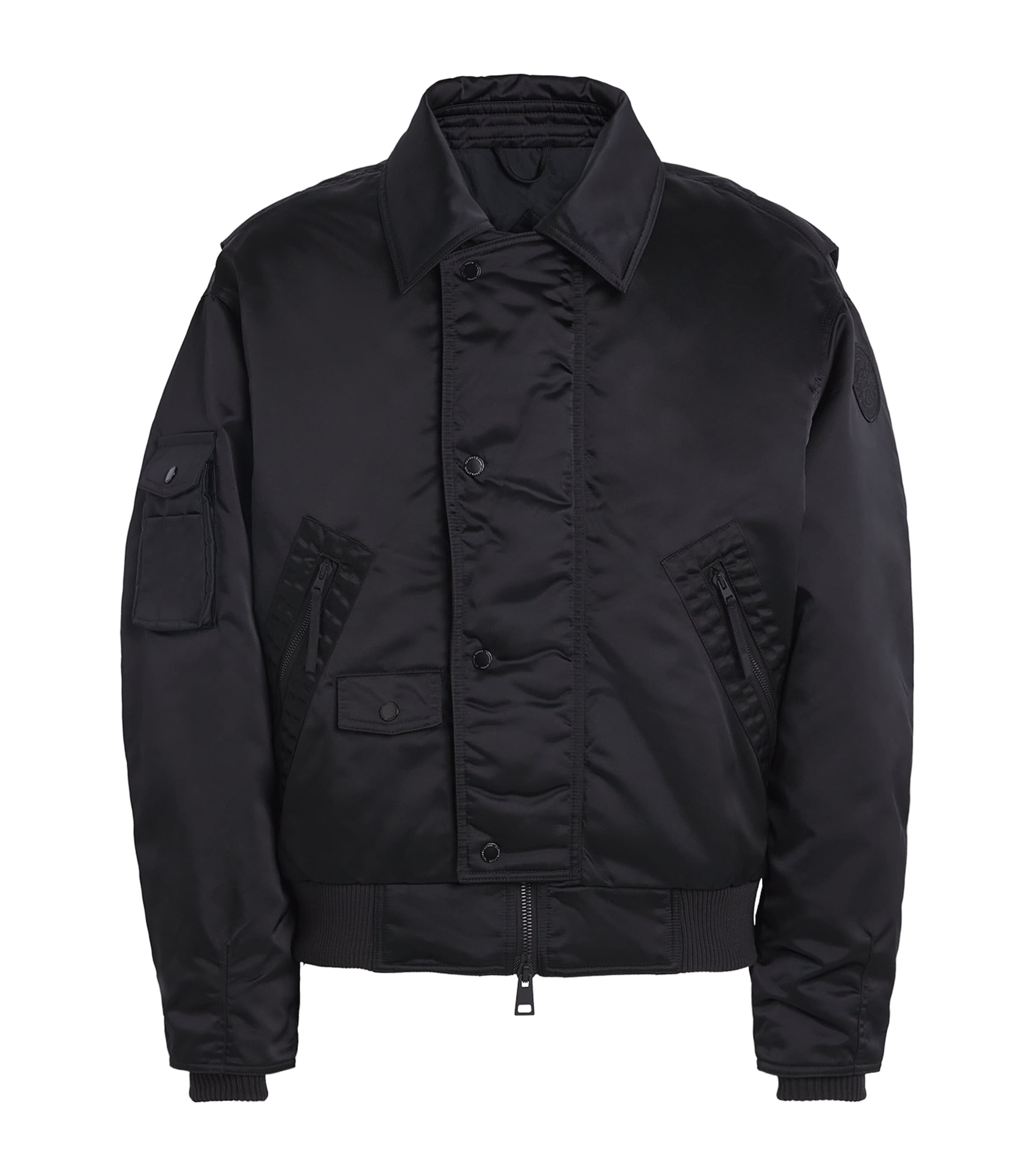 Black Down Seguin Aviator Bomber Jacket