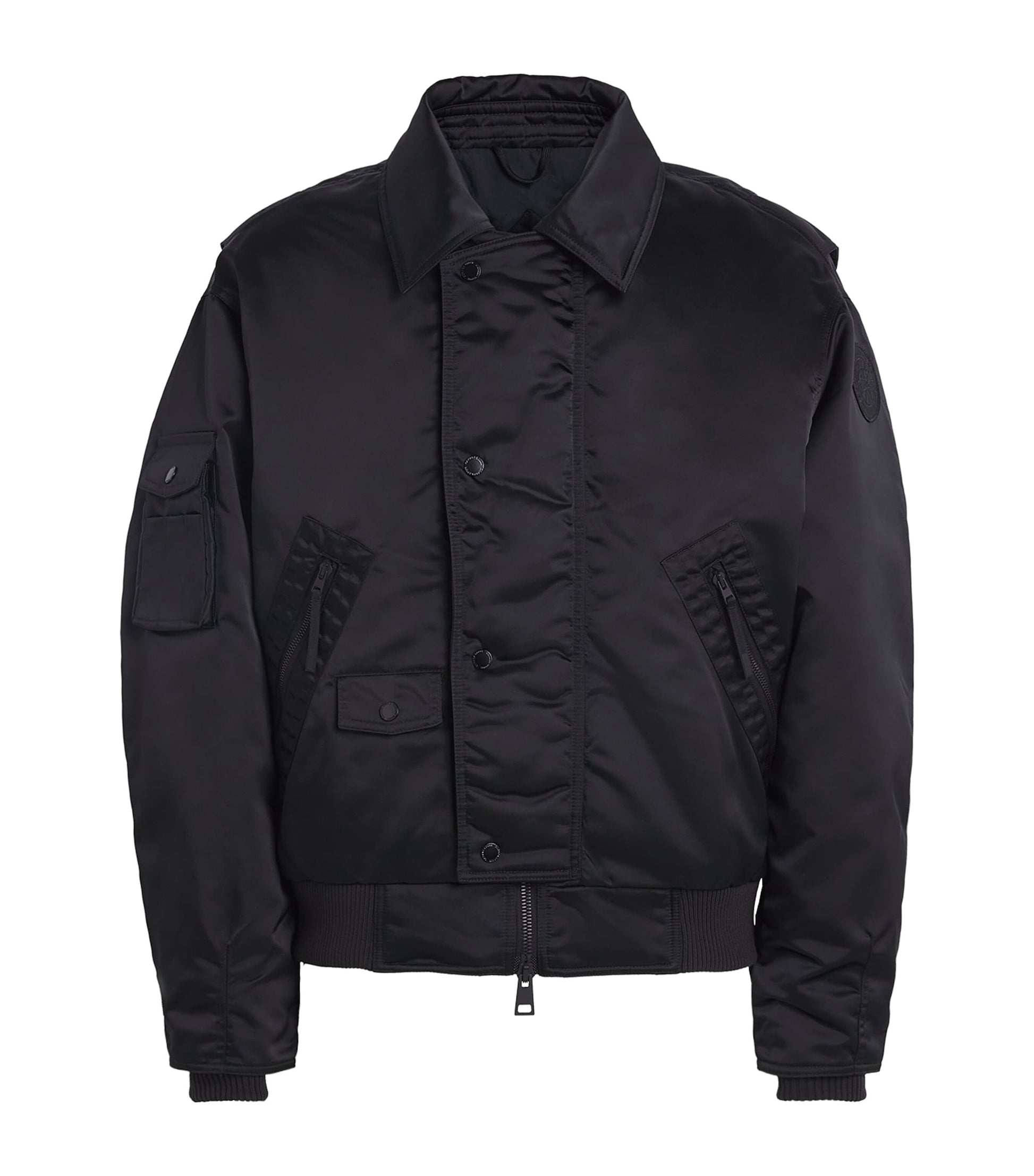 Black Down Seguin Aviator Bomber Jacket