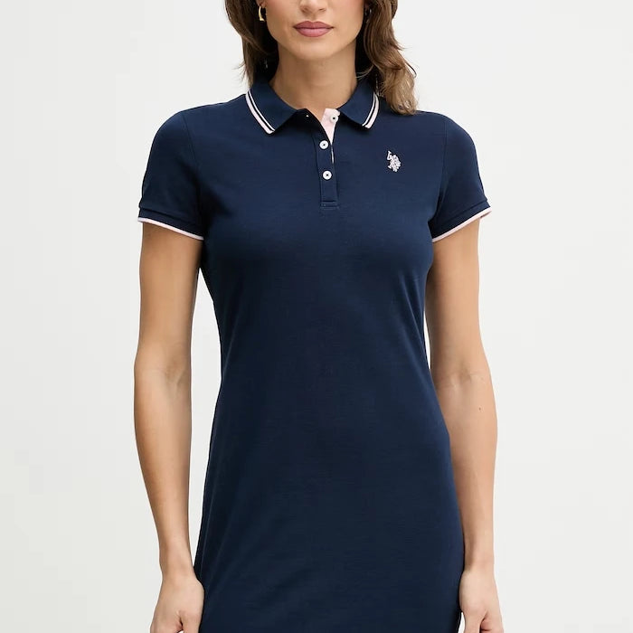 Памучна рокля U.S. Polo Assn. POLO DRESS