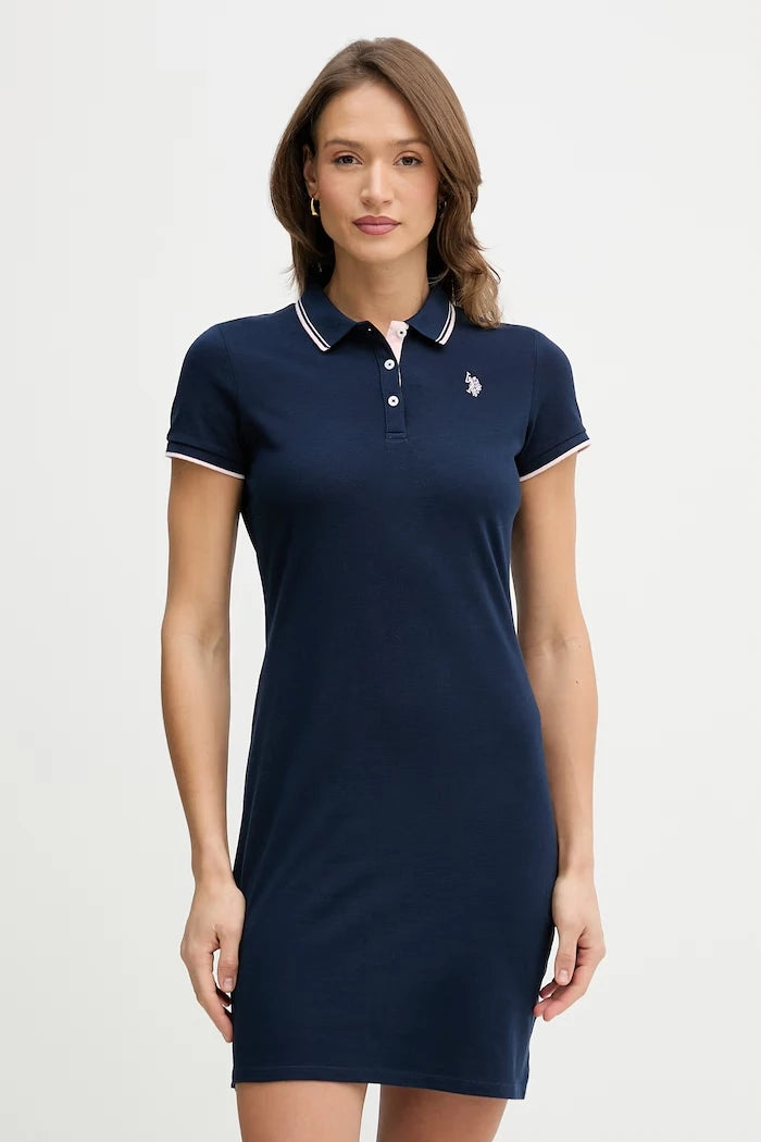 Памучна рокля U.S. Polo Assn. POLO DRESS