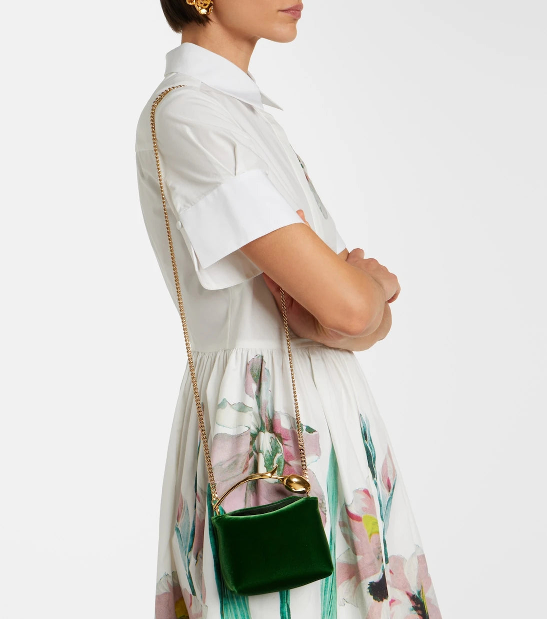 Erdem - Bloom Micro velvet top-handle bag