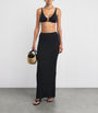 AWAY THAT DAY Black Crochet St. Lucia Maxi Skirt
