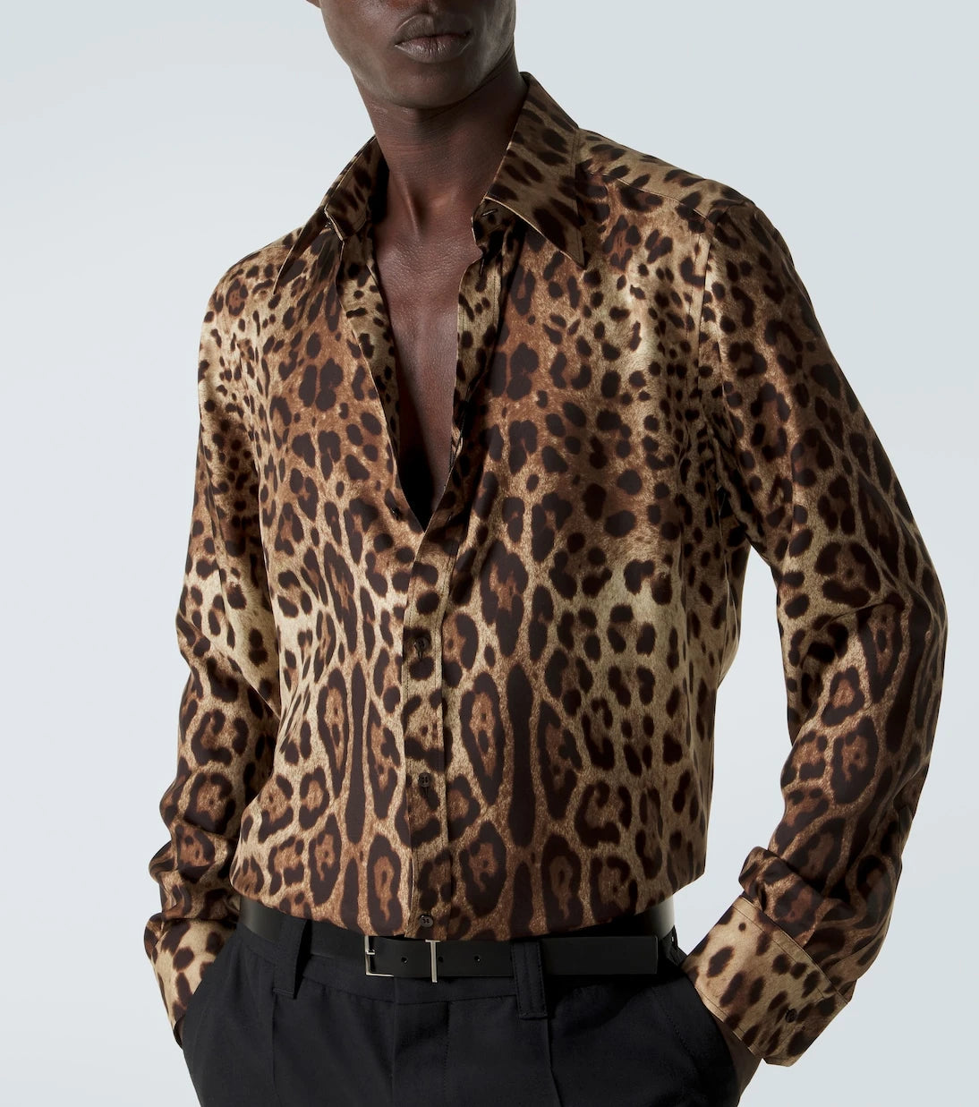 Dolce&Gabbana - Leopard-print silk shirt